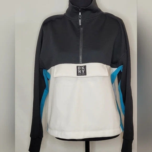 DKNY Sport Colorblock 1/2 Zip Pullover - Size S - Picture 4 of 13